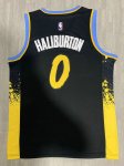 Maillot de Basket #0 Haliburton Indiana Pacers 2023-24 city Brodé